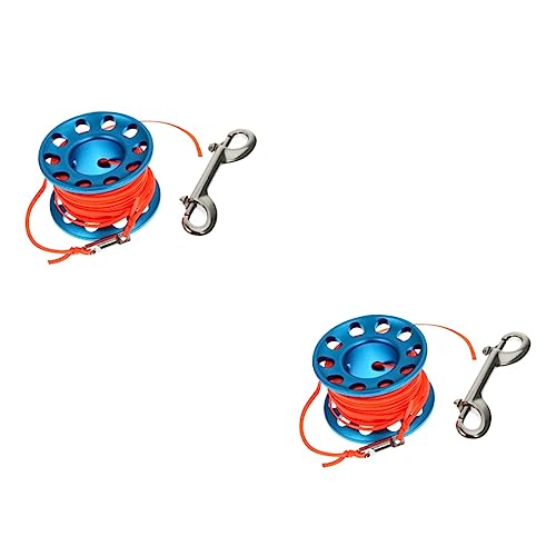 Scuba diving spool UPKOCH doté d'un flotteur bleu pour sécuriser vos paliers