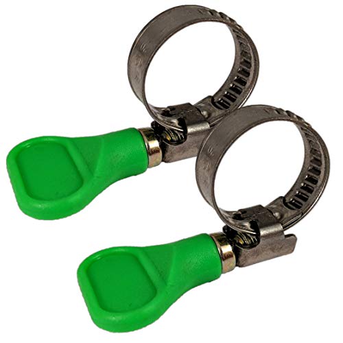 Aquacadabra 2x Jubilee Band Hose Clamps Green - 12-20mm – fits 0.75