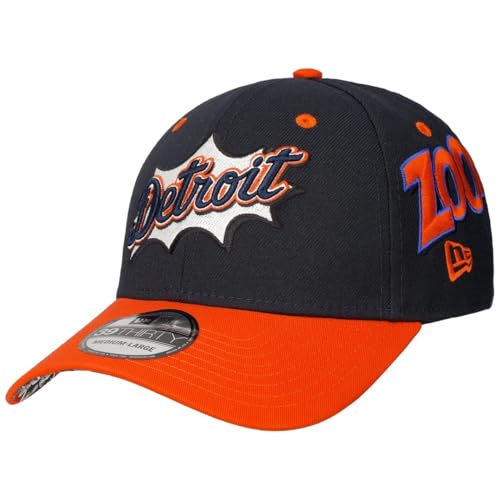 New Era 39Thirty Tigers Zoom Cap Basecap Baseballcap MLB Fullcap Detroit Damen/Herren - mit Schirm, Hinten geschlossen Frühling-Sommer Herbst-Winter Frühjahr Sommer Herbst Winter - M/L (57-59 cm)