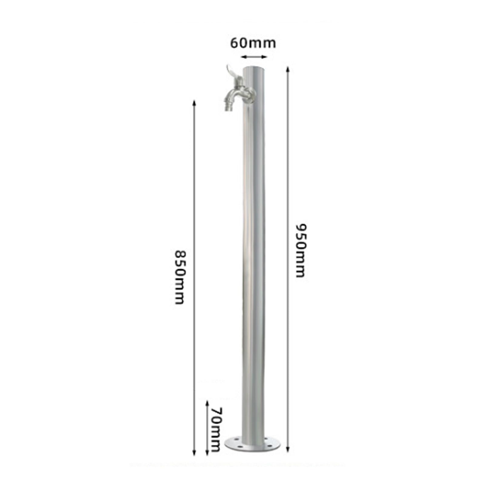 Columna de agua de acero inoxidable 304 para exteriores, hidrante vertical anticongelante con grifo, soporte de manguera independiente para patio y patio