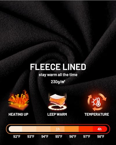 Runhit Mens Thermal Underwear Set Fleece Lined Long Johns Base Layer Top Bottom Cold Weather Gear for Hunting Running Skiing - Image 6