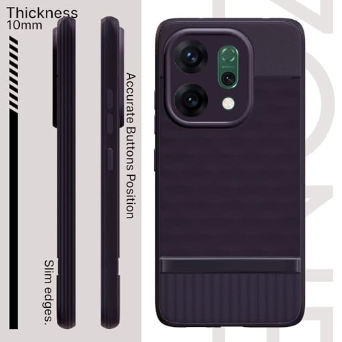 Image of amazon basics Shockproof Case for Oppo Reno14 Pro 5G | Full Camera Protection | TPU Flexible Back Cover for Oppo Reno14 Pro 5G (Purple)