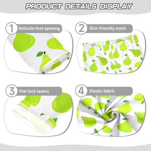 Girls Leggings Size 4T Pear Leaves Stretchy Tights Girl Clothes Comfortable Pants for Dance Running3