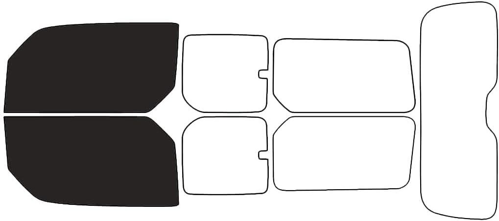 Rvinyl Window Tint Kit Compatible with Honda Element 2003-2011 - Black 20% - Single Ply No Bubble Film - Do it Yourself Vehicle Front Precut Kit