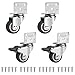 4 Stück Lenkrollen für Möbel-Möbelrollen klein mit bremse-Rollen mit Bremse 32mm-Lautlose Gummirollen-360 Grad Drehbar,Tragkraft 60 kg,Kleine Lenkrollen für Möbel,Blumenständer,Krippen(1.25 inch)