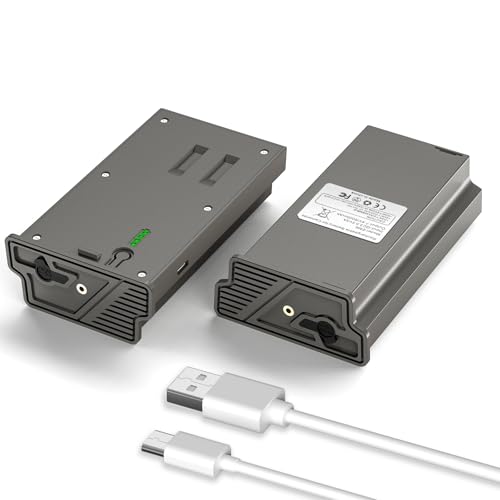 Abrazar 2-Pack 2025 New 6000mAh Reveal Lithium Battery Pack for Reveal X Gen 3.0, X Pro, X Gen 2.0, SK, XB – Rechargeable Replacement with USB-C & 12V DC Ports