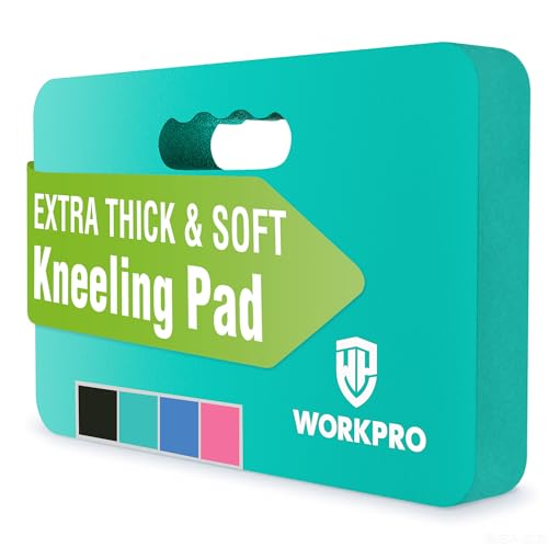 WORKPRO Extra Thick Kneeling Pad, Soft NBR Foam Cushioning for Knee, Large Foam Kneeler Mat for Gardening, Bathing Baby, Exercise, Workout Supplies, 17.5 x 11 x 1.5 in, Robin's egg Blue