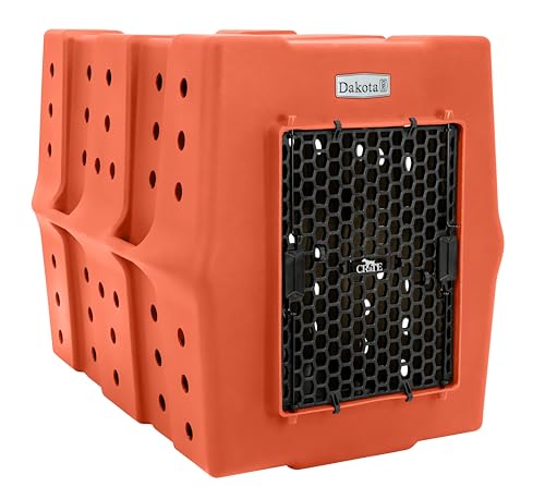 Dakota 283 Crate - Canine Rough and Tough Economy Kennel (Orange, X-Large)