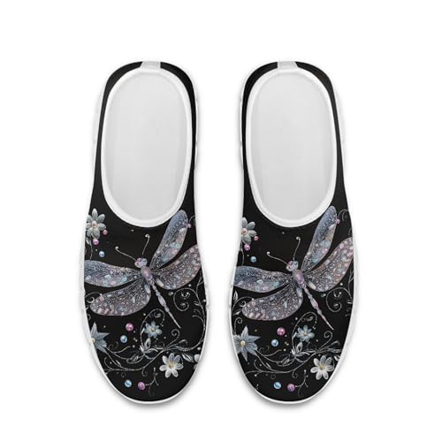 Image of Hummingbird Floral Print Lightweight Walking Shoes for Women Mesh Casual Sneakers Size 5-10.5