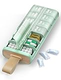 Ideerfit AM PM Pill Organizer 7 Day, 2 Times a Day Weekly Pill Box with Moisture-Proof Desiccant, Compact Easy-Open Medicine Case for Vitamins, Supplement