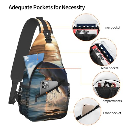Bolso cruzado deportivo estilo bolso bandolera negro miniatura 4