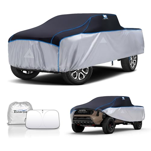 Hail Protector Car Cover for Truck(Length:up to 220inch) + Gift Windshield Sunshade Multi-Layered EVA Hail Proof Car Cover Padded Car Hail Protector Tacoma C10 F100 Maverick Gladiator etc.