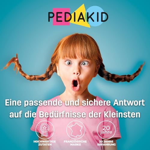 PEDIAKID - Appetit-Tonus-Sirup - Natürliche Nahrungsergänzung - Exklusive Formel mit Agavensirup - Stimuliert den Appetit - Hilft bei der Gewichtszunahme - Packung mit 2 Fläschchen à 125ml
