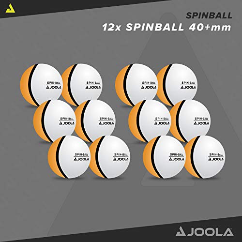 Joola Spinball Table Tennis Balls 12 Pack - 40Mm Regulation Bulk Ping Pong Balls For Training And Recreational Play - Fun As A Cat Toy - Indoor And Outdoor Compatible- Dual Color Orange And White #TOP1