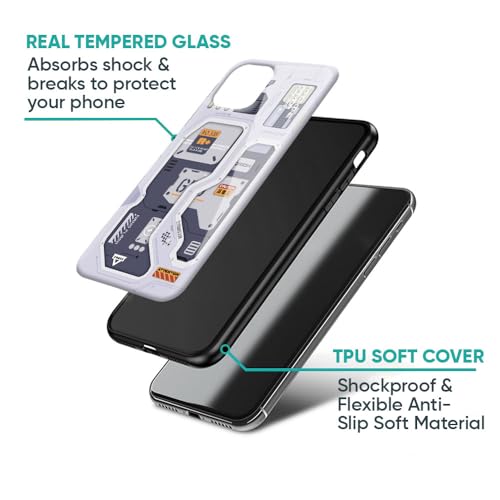 Image of Designer Tempered Glass Back Case Cover Compatible with OnePlus Nord 5 5G | Tech Savvy