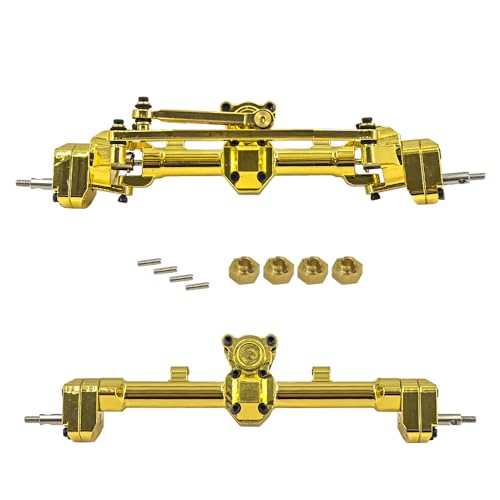 FSDKEDUF Portal Axles Set Kit Front and Rear Metal for Axial Scx24 Upgrade Parts Remote Control Rc Crawler Car Accessories 1/10 Scale Toy