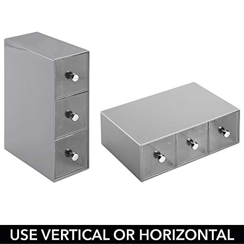 mDesign 2er-Set Küchen Organizer mit je drei Schubladen – Aufbewahrungsbox für Teebeutel, Kaffeepads, Süßungsmittel und… – Bild 6