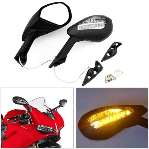 Espejo Retrovisor para Motocicleta Ducati Panigale 1299 959 2015-2020 Luz De Giro Repuesto 2
