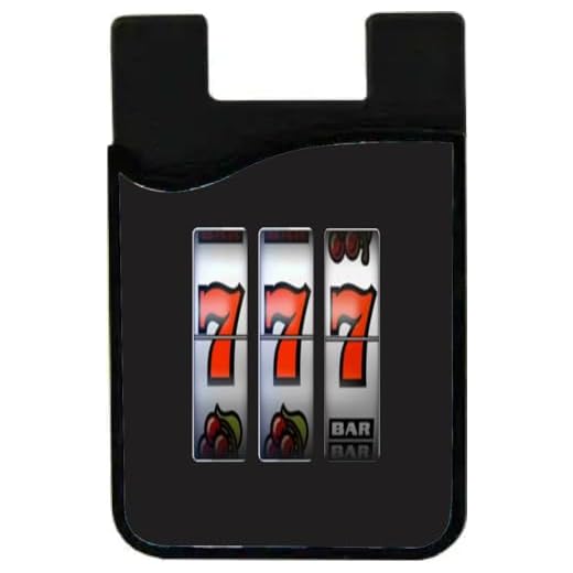 Sam Dekker Slot Machines Las Vegas Lucky 7 Design - Adhesive Phone Wallet - Stick-on ID Card Holder for iPhone/Galaxy/Google Android Cases