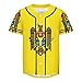 Vnurnrn Moldova Flag Mens Baseball Button Down Jersey Hipster Hip Hop T Shirts