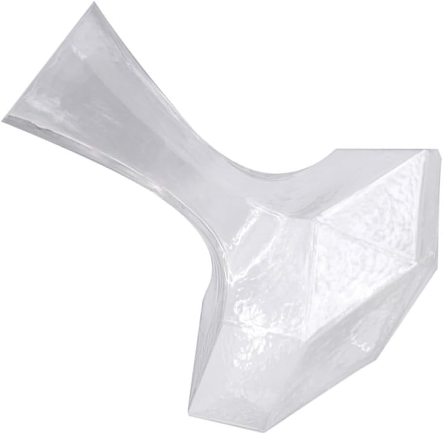 VICASKY Creative Geometric Diamond Fast Wine Decanter, Inclined Mouth Handheld Glass Brandy Decanter for Home and Restaurant Use