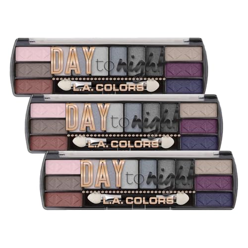Image of L.A. COLORS Day to Night 12 Color Eyeshadow, Evening CES431 (Pack of 3)