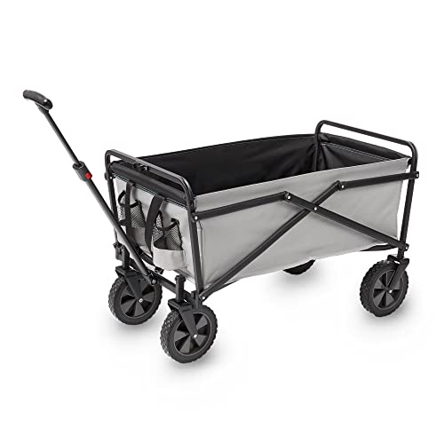 SUW-307-GRAY-YETI Seina 7' Wheel Utility Wagon