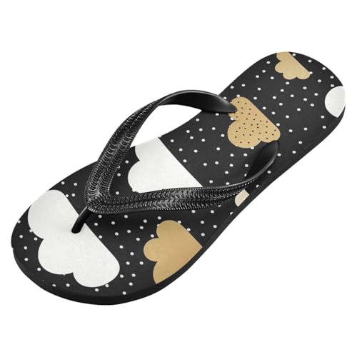 White Gold Cloud Men's & Women's Classical Beach Rubber Sandal Flip Flop Comfortable Slipper 214B2595