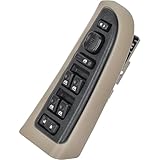 ASOPARTS 15883320 Front Driver Side Door Lock and Power Window Switch & Tan Bezel Assembly Fit for 2003-2007 Chevy Avalanche Silverado Suburban Tahoe GMC Yukon Sierra, Cadillac Escalade# 920-020