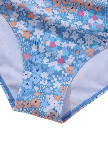 Image of URMAGIC Girls Swimsuits 3 Piece Tankini Bathing Suit Set Bikini Swimwear with Cover Up Beach Skirt 7-14 Years