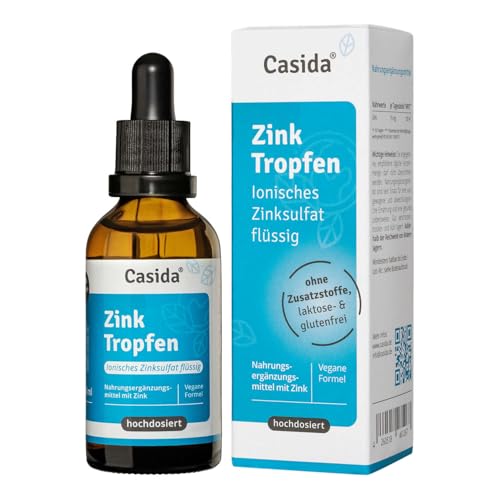 Zink Tropfen - Premium: Zinksulfat Flüssig - Ohne Alkohol & Vegan - Laborgeprüft - Aus der Apotheke - 50 ml