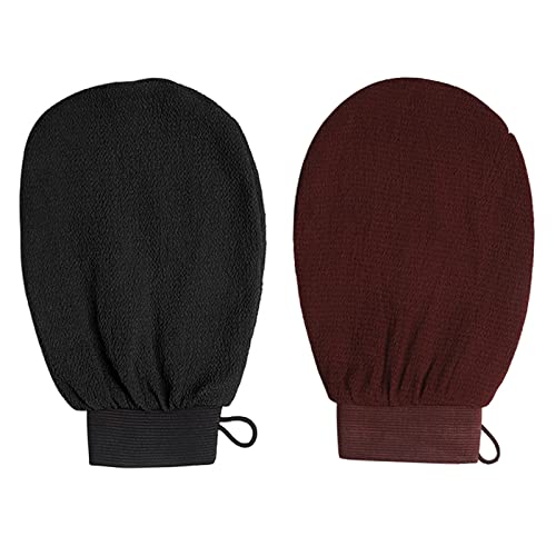 2X Gant Exfoliant,Gant De Crin,Gant exfoliant corps, Gant Gommage corps pour Hommes et Femmes,Nettoie et Purifie Votre Peau Naturellement, Élimine Les Peaux Mortes Efficacement Cover