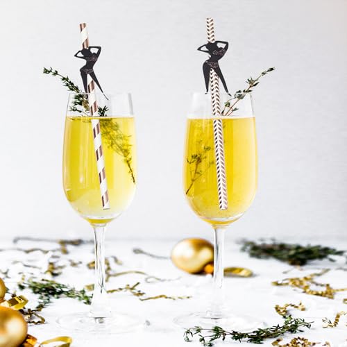 24 pitillos desechables de papel para fiesta despedida boda miniatura 6