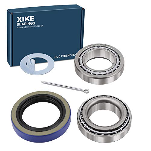 XiKe 1 Set Fits 1-1/16'' to 1-1/4" inch Axles Trailer Wheel Hub Kit, L68149/L68111 ＆ LM67048/LM67010 Bearings, 171255TB/10-19 Seal and Cotter Pin.