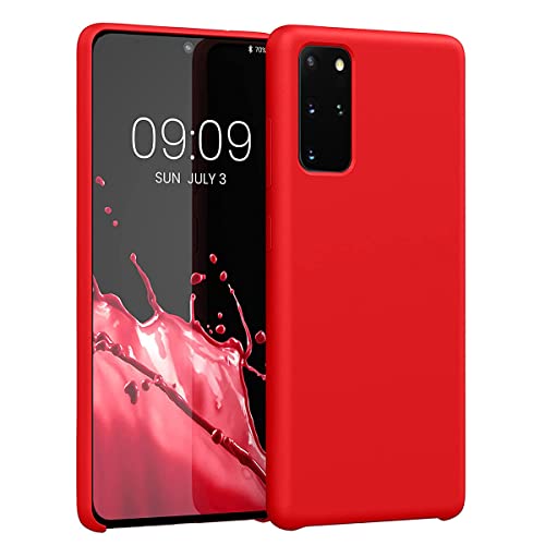 Image of LIRAMARK Liquid Silicone Soft Back Cover Case for Samsung Galaxy S20 Plus / S20 Plus 5G (Red)