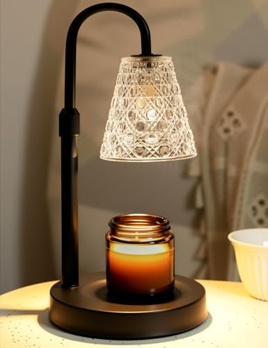 ACED Candle Warmer Lamp with Timer Dimmable Birthday Gifts for Women Mom House Warming Gifts New Home Decor Wax Melt Warmer with 2 Bulbs Black