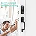 Hunnay Smart Locks for Front Door, Front Door Lock Set, Keypad Deadbolt Fingerprint APP Control Bluetooth Alexa Auto Lock, Easy Install (Black)