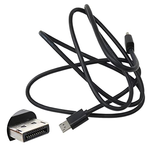 2Pcs 6FT Display Port Cable DP Male to DP Cable Cord 1.4 Supports 4K@120Hz with 30 Bits/Pixel RGB Color and HDR - Black