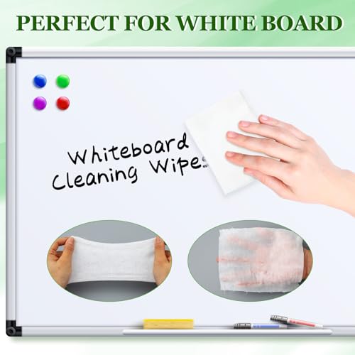 Image of Threlaco 12 Pack Dry Erase Wipes 1200 Pcs Whiteboard Cleaning Wipes Wet Whiteboard Cleaner Teacher Supplies for Cleaning Markers Home Classroom School Office, 100 Per Canister