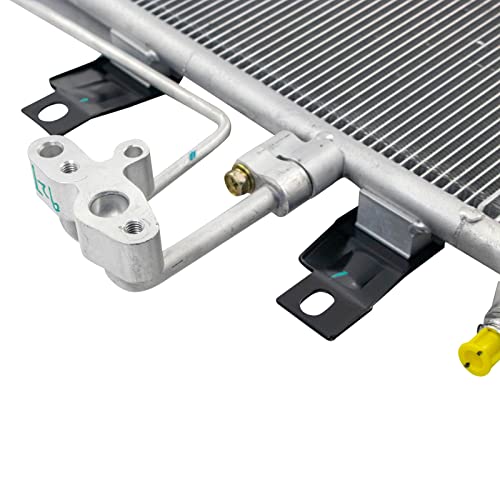 Image of TRQ Air Conditioning A /C Condenser Receiver Drier Aluminum for Ram | for 2011-2018 Ram 1500 2012-2013 Ram 2500 2012-2013 Ram 3500 4.7L V8 5.7L V8 Auto Trans From 5 /31 /11 Production Date with