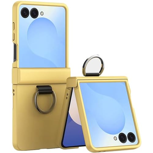 �q���W�ی� �����O�t�� Galaxy Z Flip7 �P�[�X Galaxy Z Flip7 �J�o�[ 180�x�܂��݉\ �|���J�[�{�l�[�g�f�� �V���R���h�� �}�b�g�Ȏ��� �����Y �X�N���[���ی� PC�w�ʃP�[�X �yLitBrian�z65 (�C�G���[)