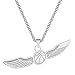 Herrenschmuck Winged Basket Ball Goldhalskette für Männer Jungen Punk Sportkorb Liebhaber Anhänger 316L Edelstahl Hip Hop Ketten für Männer (Silver)