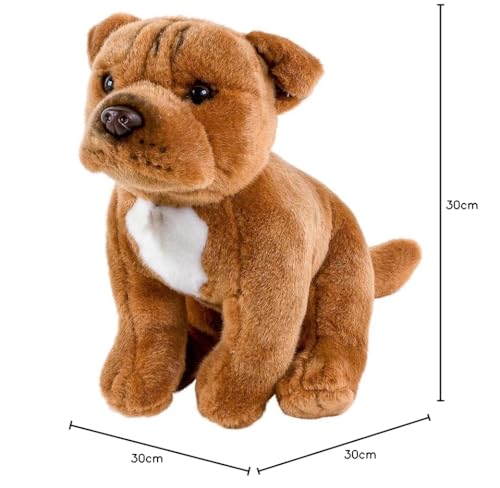 Teddys Rothenburg Pitbull/American Staffordshire Terrier sitzend 30 cm braun Kuscheltier Hund