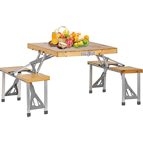 Mesa Camping Plegable con Sillas Cover