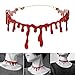 EgBert Halloween Horreur Sang Collier Faux Sang Vampire Fantaisie Joker Colliers Rouge Costume