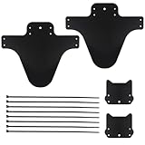 2 Set Mountain Bike Fender Mud Guard Rear and Front Compatible Mountain Bicycle Mudguard Adjustable 26', 27.5', 29' Plus Size with 10 Cable Ties for Fat Bike Wheel Size and All Disc Brake Bicycles