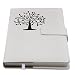 The Tree of Life Refillable Writing Journal | Faux Leather Cover, Magnetic Clasp + Pen Loop | Blank Notebook | 200 Lined Pages, 5 x 8 Inches for Travel, Personal, Poetry | White | The Amazing Office