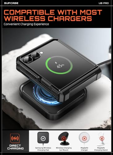 SUPCASE for Samsung Galaxy Z Flip 8 Case with 360 Rotating Belt Clip, Black - image 8
