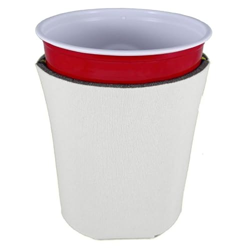 Blank Foam Party Cup Coolie 4 Pack (White) - Made in USA