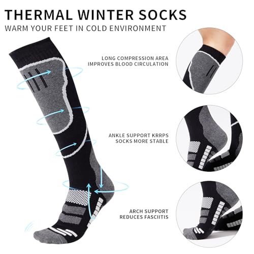 Winter Ski Socks Warm wear-resistant knee high socks Suitable for skiing hiking and outdoor travel For both Unisex4